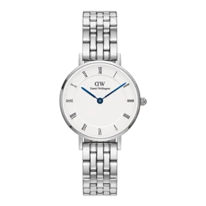 DW00600685 Petite Roman Numerals 5-Link Silver DW00600685